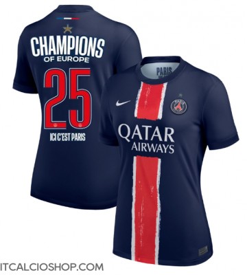 Paris Saint-Germain Prima Maglia Femmina 2024-25 UCL Champions Manica Corta